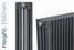 NF5-A-550-TH - Infinity Anthracite 5 Column Radiator 21 Sections H550mm X W990mm NF5-A-550-TH - Infinity Anthracite 5 Column Radiator 21 Sections H550mm X W990mm